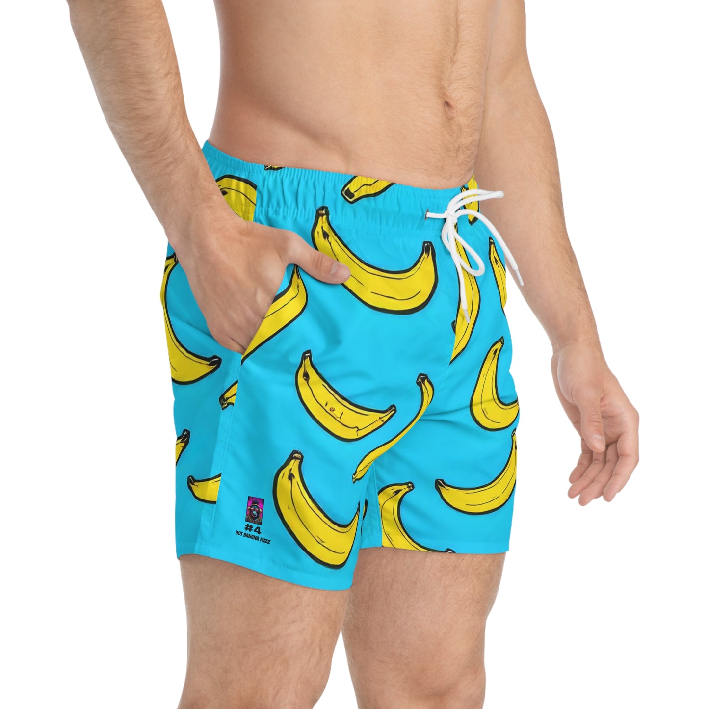 Let's Go Bananas - Men's Swim Trunks - Exclusive Banana Print Pattern