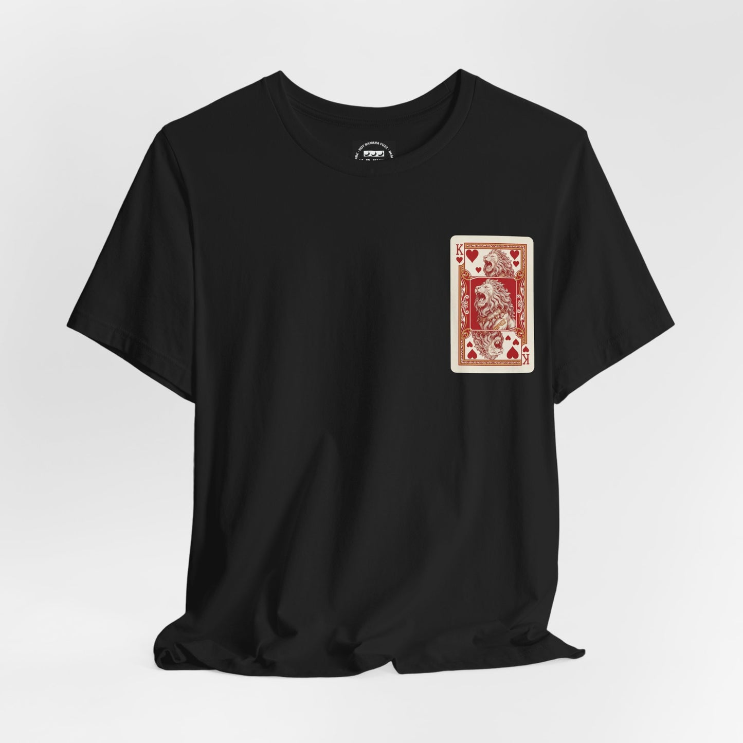 Lion King Playing Card Tee — King of Hearts Graphic T-Shirt