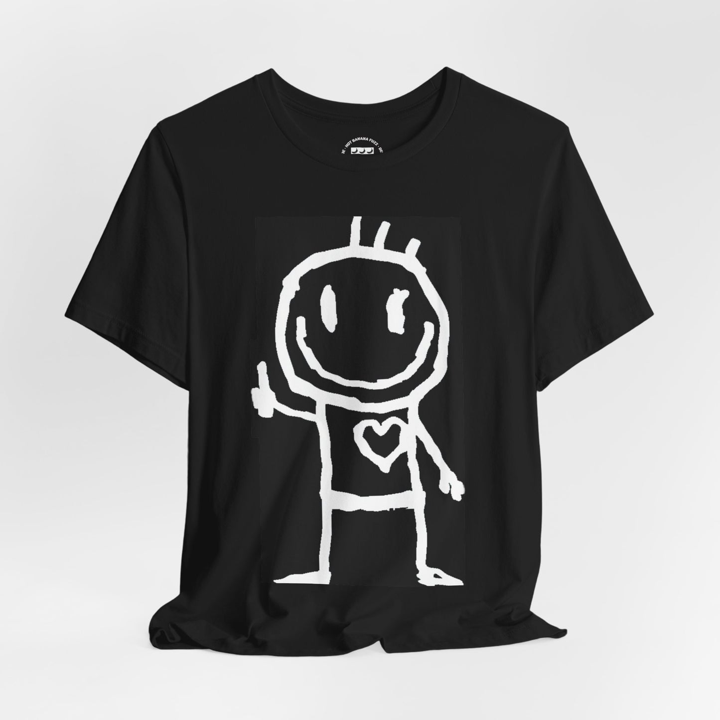 THUMBS UP BUDDY — Heart Chest Graphic Short Sleeve Shirt