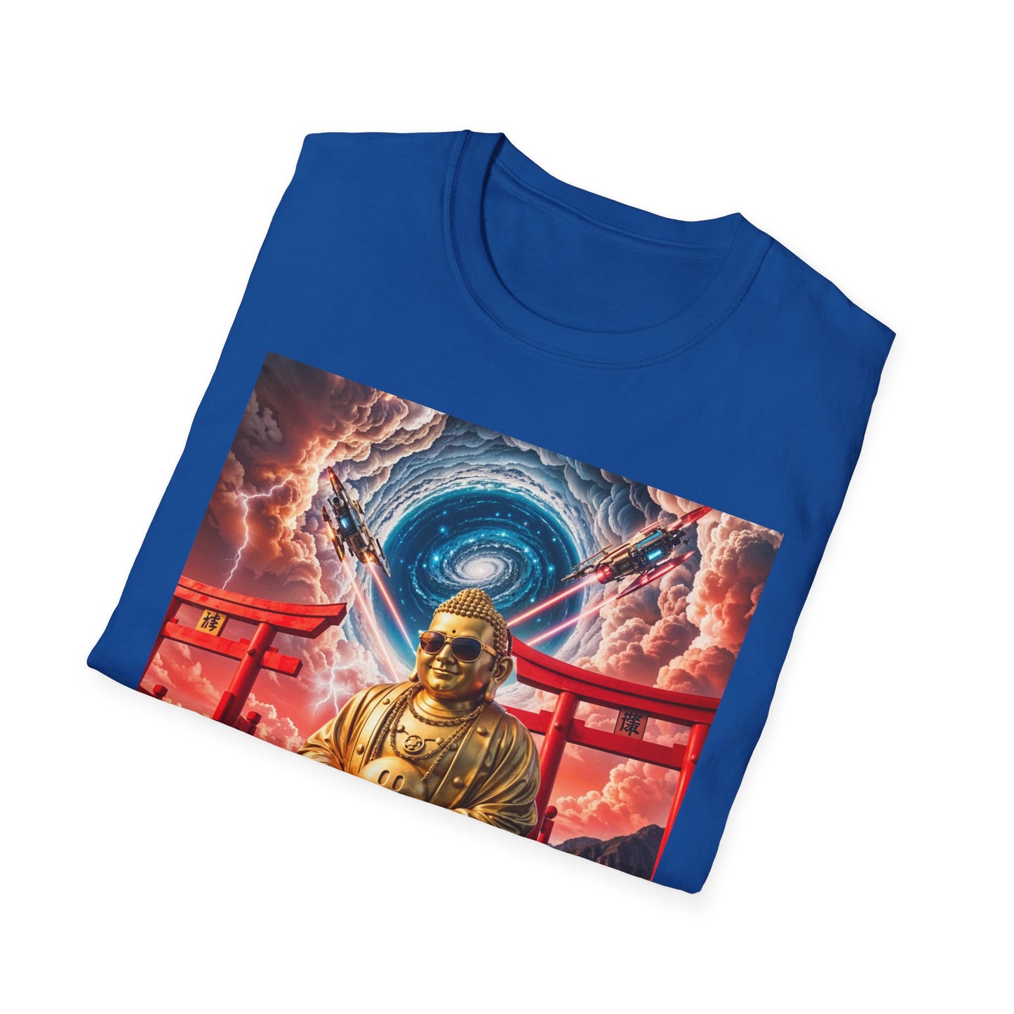 38. Galactic Golden Buddha of Happiness - Graphic T-Shirt
