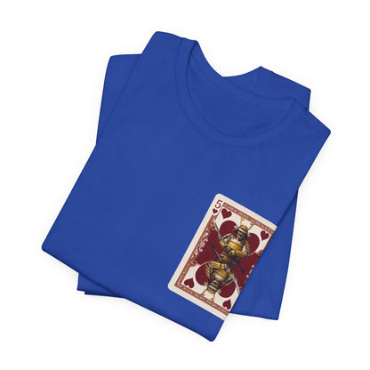 Banana Bushido - Samurai Five of Hearts T‑Shirt — Vintage Playing Card Graphic Tee