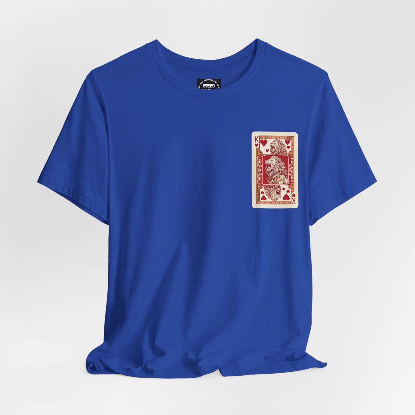 Lion King Playing Card Tee — King of Hearts Graphic T-Shirt