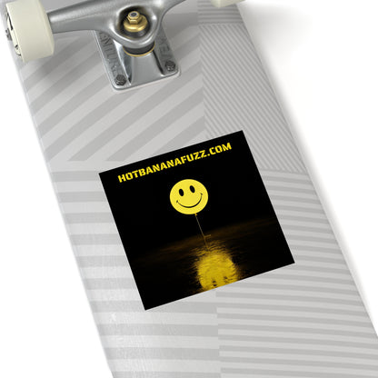 BANANA MOON YELLOW BALLOON STICKER