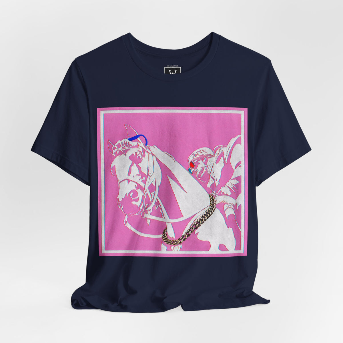 Major Lauderdale X HotBananaFuzz Graphic Tee — Retro Pop Americana Horse Print T‑Shirt
