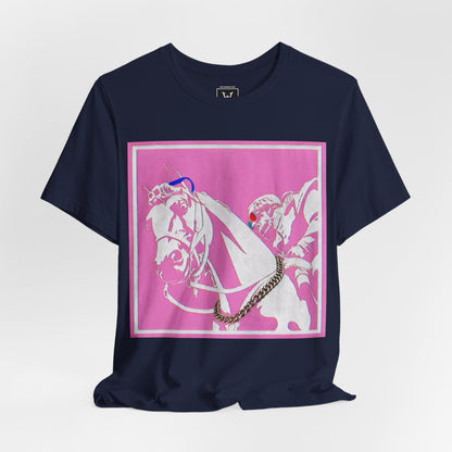 Major Lauderdale X HotBananaFuzz Graphic Tee — Retro Pop Americana Horse Print T‑Shirt
