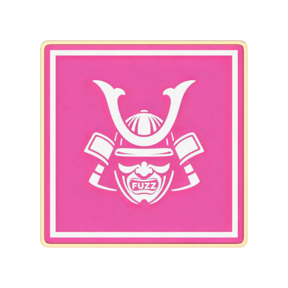 Pink Bushido Fuzz Samurai Helmet Metal Pin
