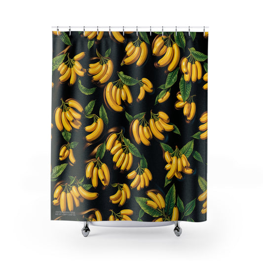 117. Hot Banana Fuzz - Exclusive Banana Print Bath Shower Curtain