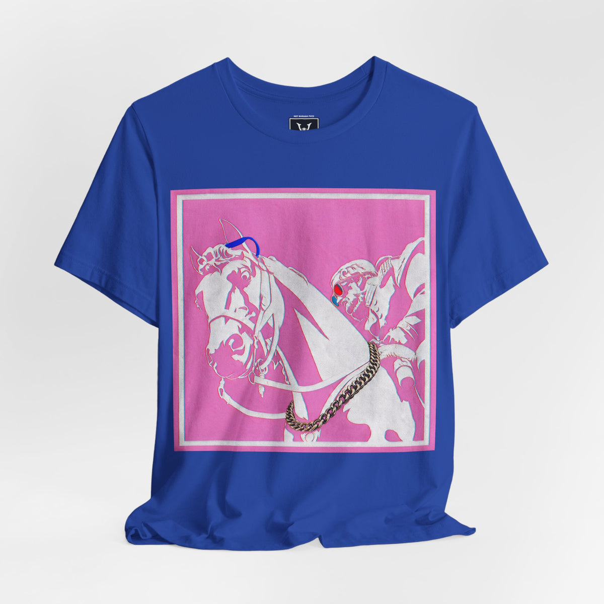 Major Lauderdale X HotBananaFuzz Graphic Tee — Retro Pop Americana Horse Print T‑Shirt