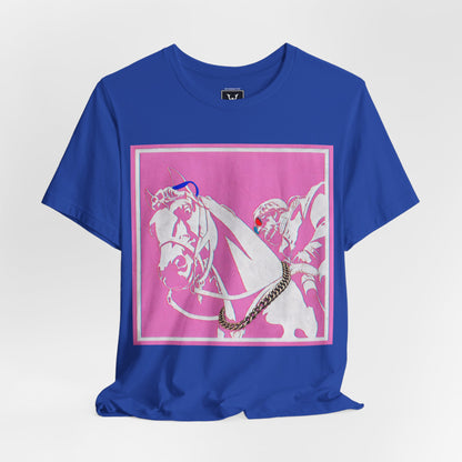 Major Lauderdale X HotBananaFuzz Graphic Tee — Retro Pop Americana Horse Print T‑Shirt