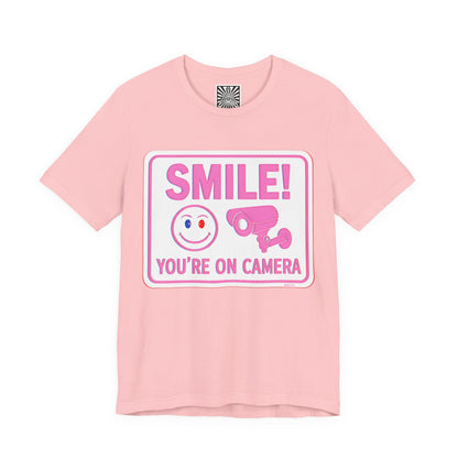 Smile You're on Camera -  Jersey Short Sleeve Tee