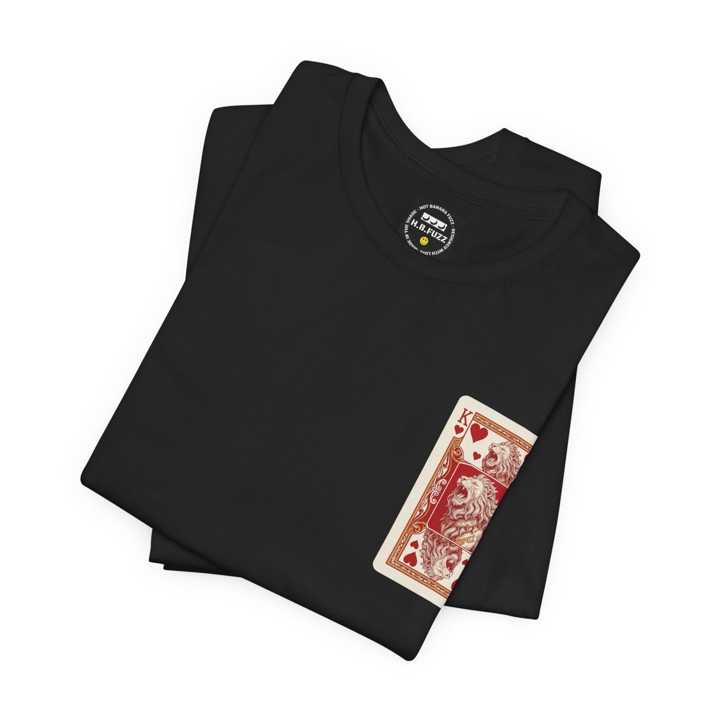 Lion King Playing Card Tee — King of Hearts Graphic T-Shirt