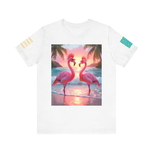 17. Punk Flamingos - Unisex Jersey Short Sleeve Tee