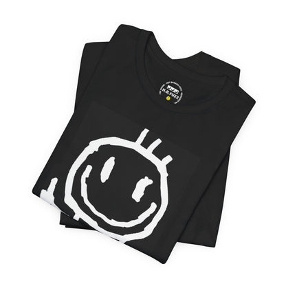THUMBS UP BUDDY — Heart Chest Graphic Short Sleeve Shirt