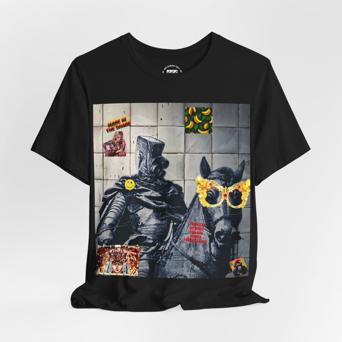 Knight Watching Graphic Tee — Surreal Street Art T‑Shirt