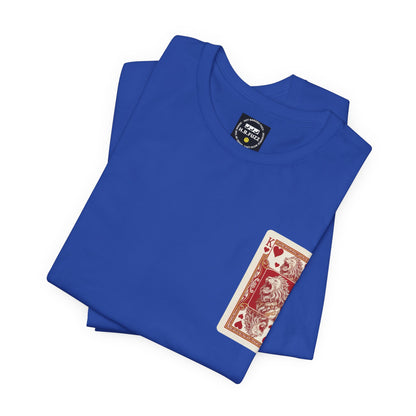 Lion King Playing Card Tee — King of Hearts Graphic T-Shirt