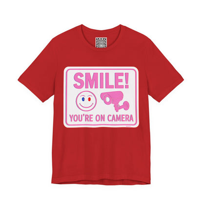 Smile You're on Camera -  Jersey Short Sleeve Tee