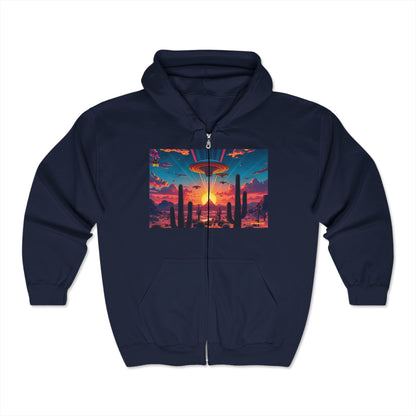 08. Desert Suns Down Funs Up - Full Zip Hooded Sweatshirt