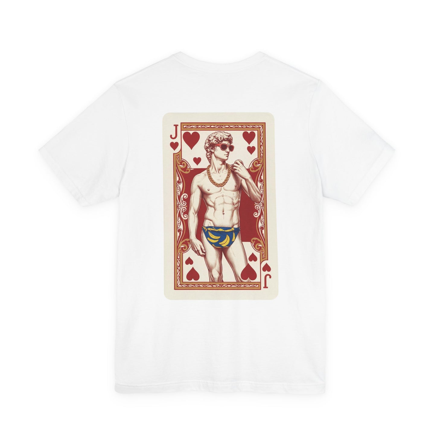 Michelangelo's David Jack of Hearts  — Vintage Graphic T-Shirt