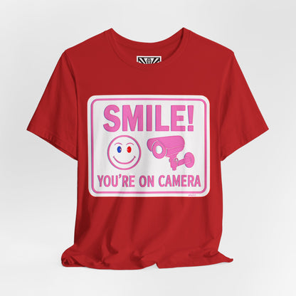 Smile You're on Camera -  Jersey Short Sleeve Tee