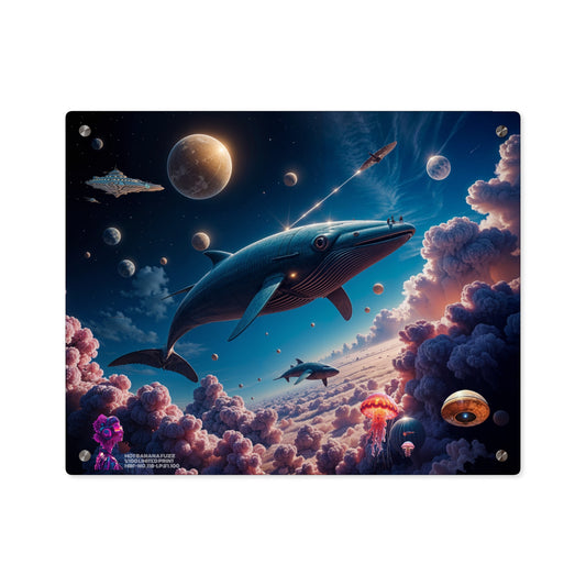 118. Hot Banana Fuzz Galactic Whale Acrylic Wall Art Panels limited print 1/100