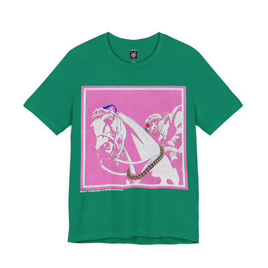 Major Lauderdale X HotBananaFuzz Graphic Tee — Retro Pop Americana Horse Print T‑Shirt