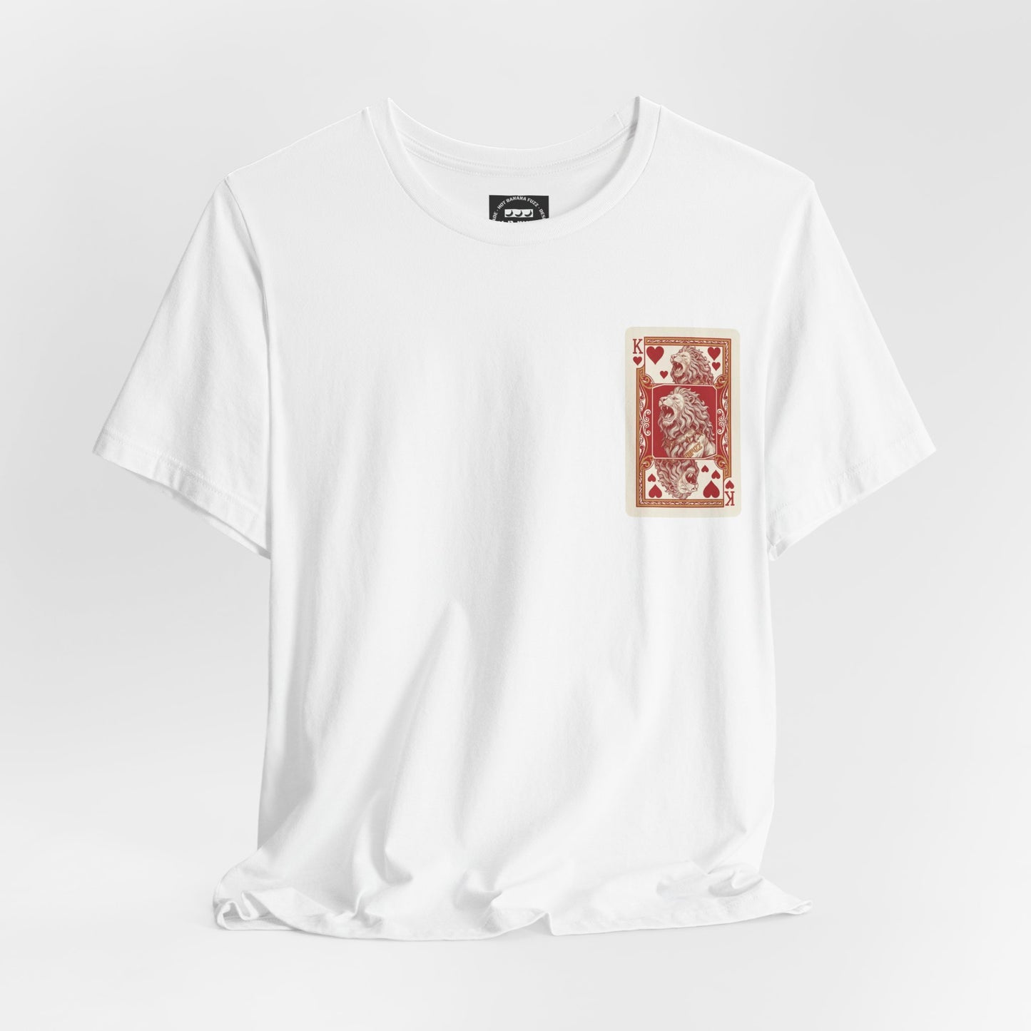 Lion King Playing Card Tee — King of Hearts Graphic T-Shirt