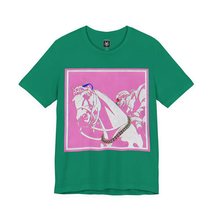 Major Lauderdale X HotBananaFuzz Graphic Tee — Retro Pop Americana Horse Print T‑Shirt