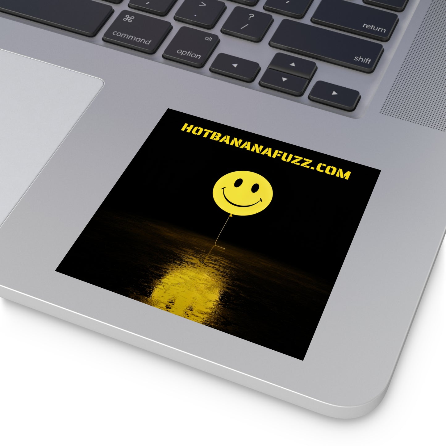 BANANA MOON YELLOW BALLOON STICKER