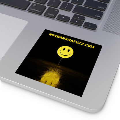 BANANA MOON YELLOW BALLOON STICKER