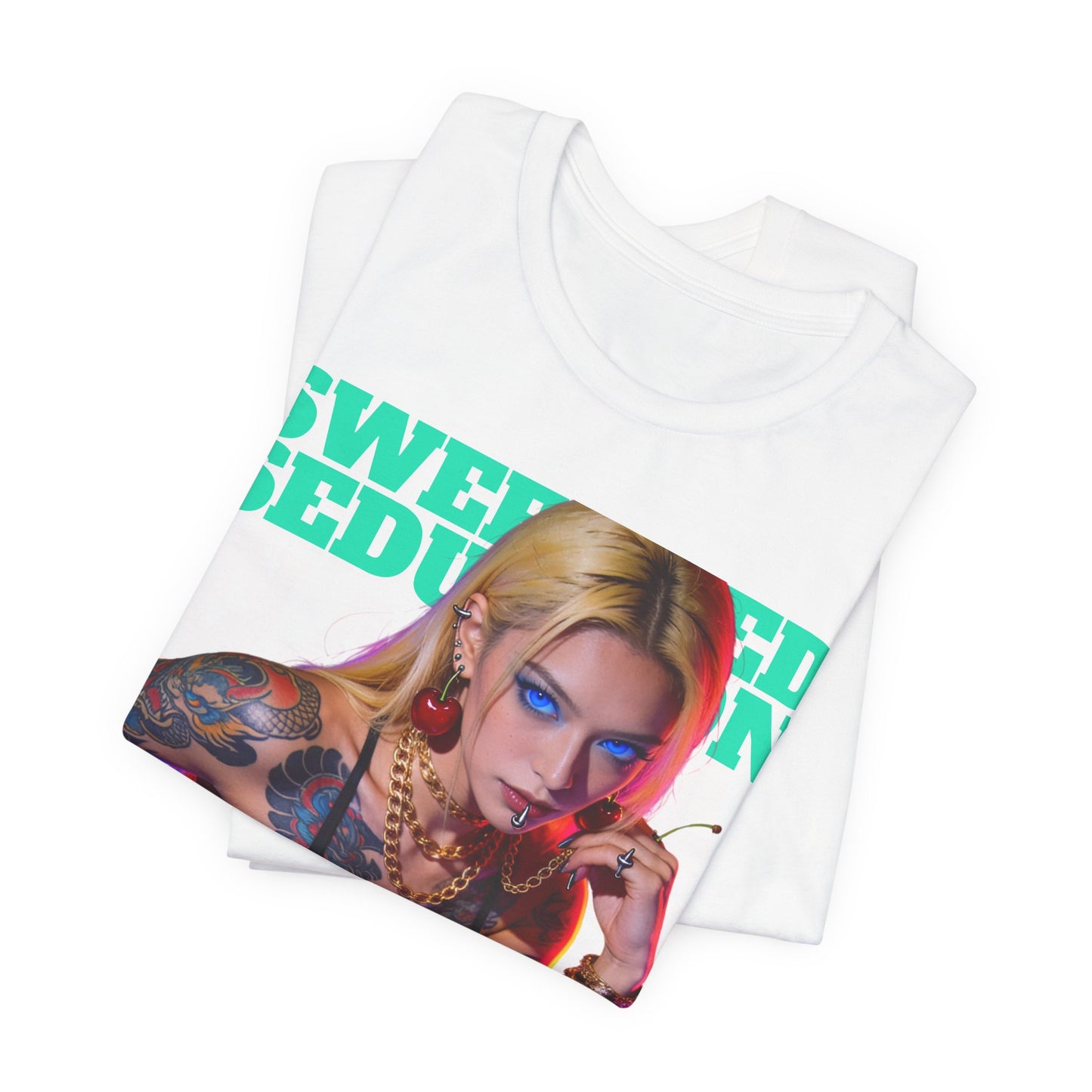 Seductive Tattooed Pin-Up Tee — "Sweet Seduction" Graphic T-Shirt