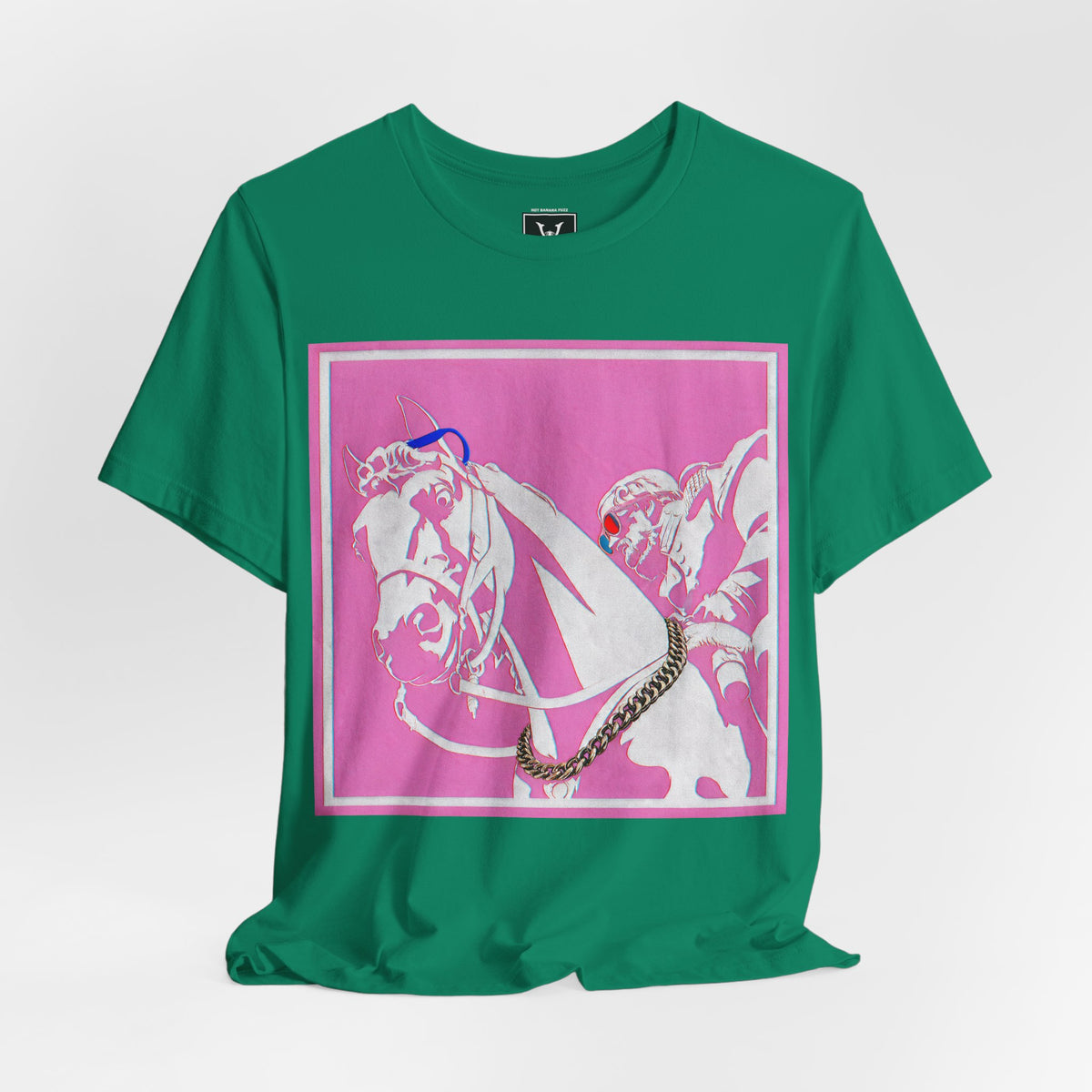 Major Lauderdale X HotBananaFuzz Graphic Tee — Retro Pop Americana Horse Print T‑Shirt