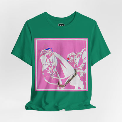 Major Lauderdale X HotBananaFuzz Graphic Tee — Retro Pop Americana Horse Print T‑Shirt