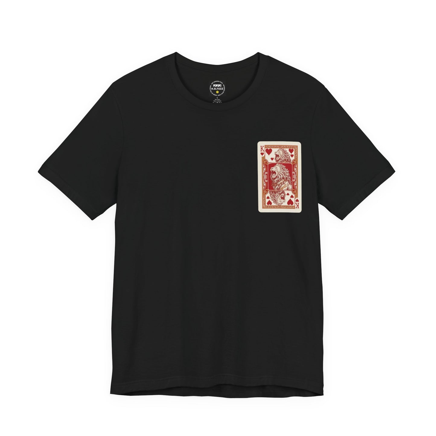 Lion King Playing Card Tee — King of Hearts Graphic T-Shirt