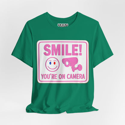 Smile You're on Camera -  Jersey Short Sleeve Tee