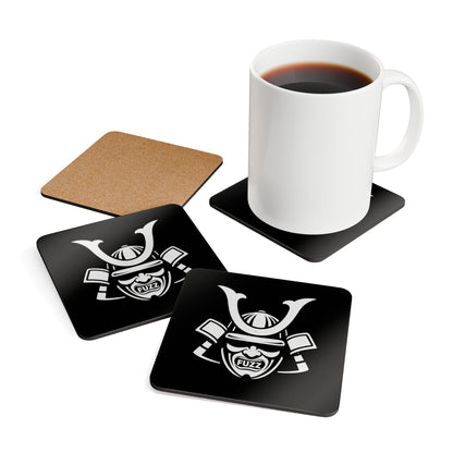 Banana Bushido Samurai Corkwood Coaster Set