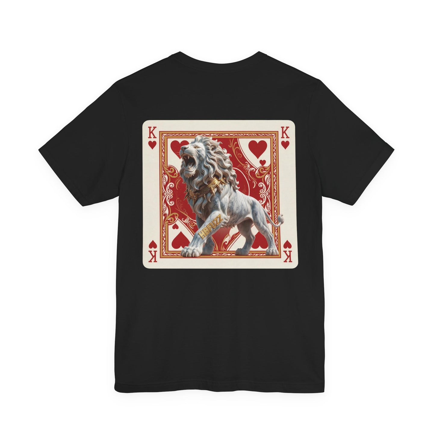 Lion King Playing Card Tee — King of Hearts Graphic T-Shirt