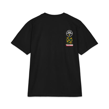 Techno Angel T-Shirt — Retro Statue Graphic Tee for Rave & EDM Fans