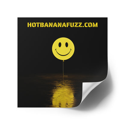 BANANA MOON YELLOW BALLOON STICKER