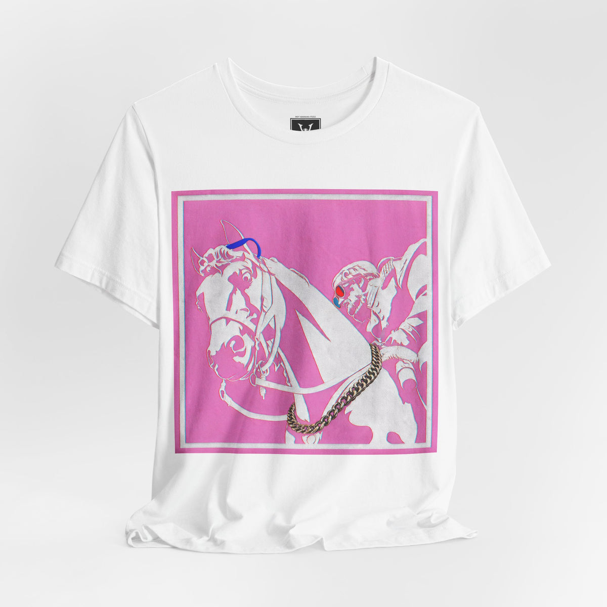 Major Lauderdale X HotBananaFuzz Graphic Tee — Retro Pop Americana Horse Print T‑Shirt