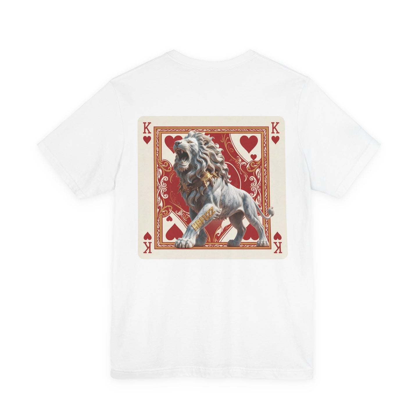 Lion King Playing Card Tee — King of Hearts Graphic T-Shirt