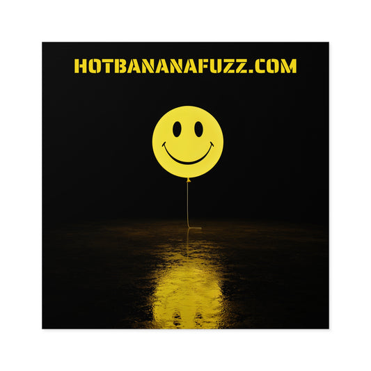 BANANA MOON YELLOW BALLOON STICKER