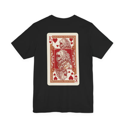 King of Hearts Leo T‑Shirt — Vintage Playing Card Graphic Tee