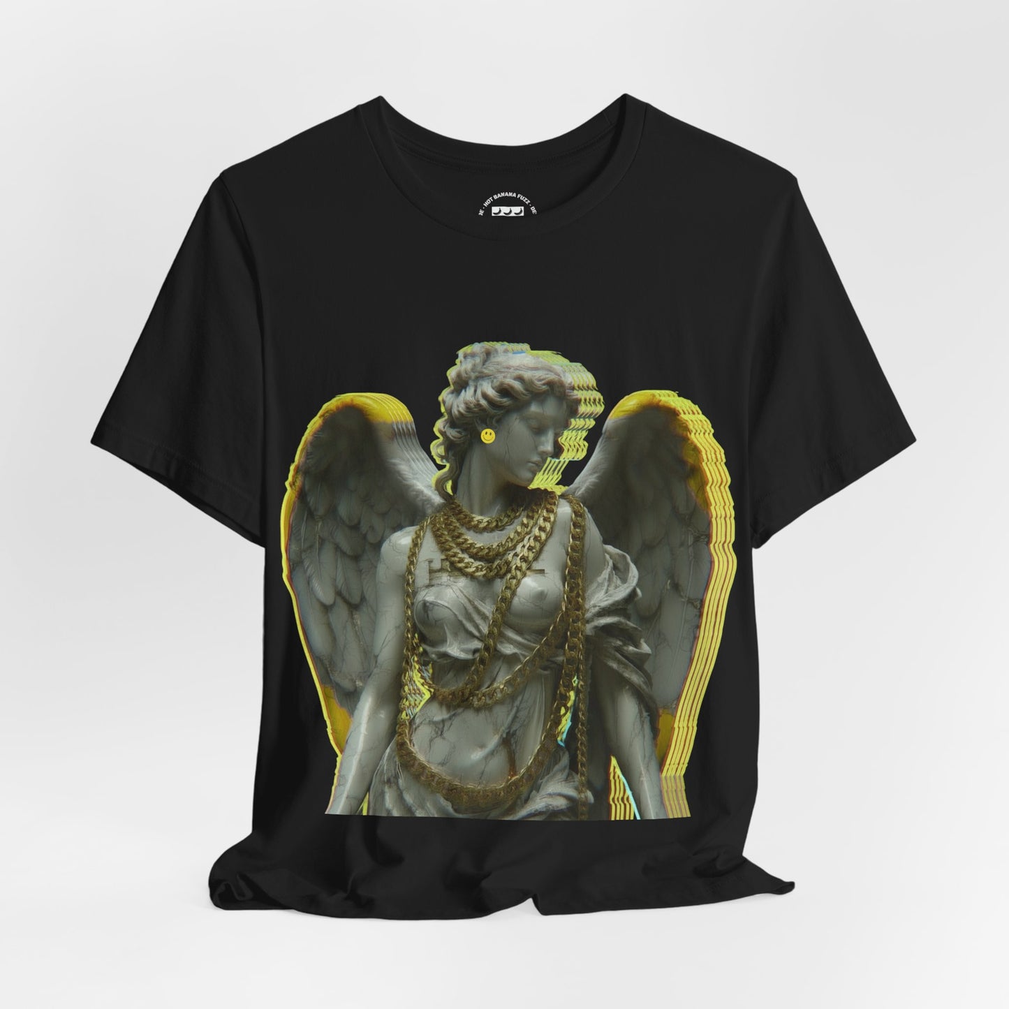 Techno Angel T-Shirt — Retro Statue Graphic Tee for Rave & EDM Fans
