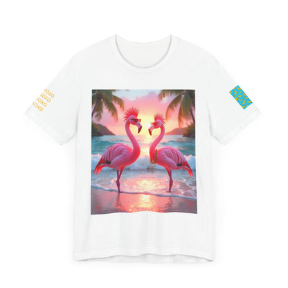 17. Punk Flamingos - Unisex Jersey Short Sleeve Tee