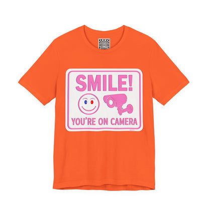 Smile You're on Camera -  Jersey Short Sleeve Tee