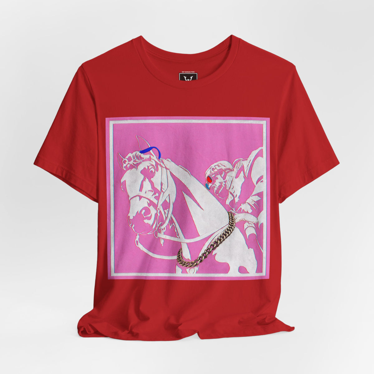 Major Lauderdale X HotBananaFuzz Graphic Tee — Retro Pop Americana Horse Print T‑Shirt