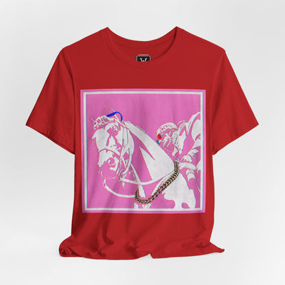 Major Lauderdale X HotBananaFuzz Graphic Tee — Retro Pop Americana Horse Print T‑Shirt