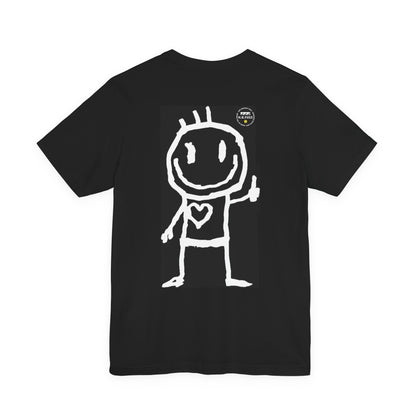 THUMBS UP BUDDY — Heart Chest Graphic Short Sleeve Shirt