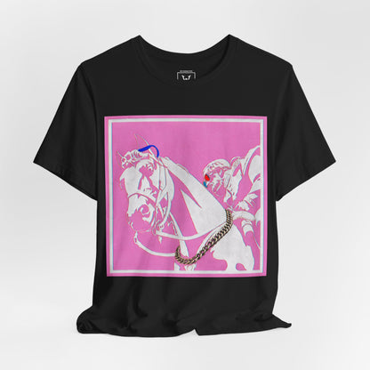 Major Lauderdale X HotBananaFuzz Graphic Tee — Retro Pop Americana Horse Print T‑Shirt