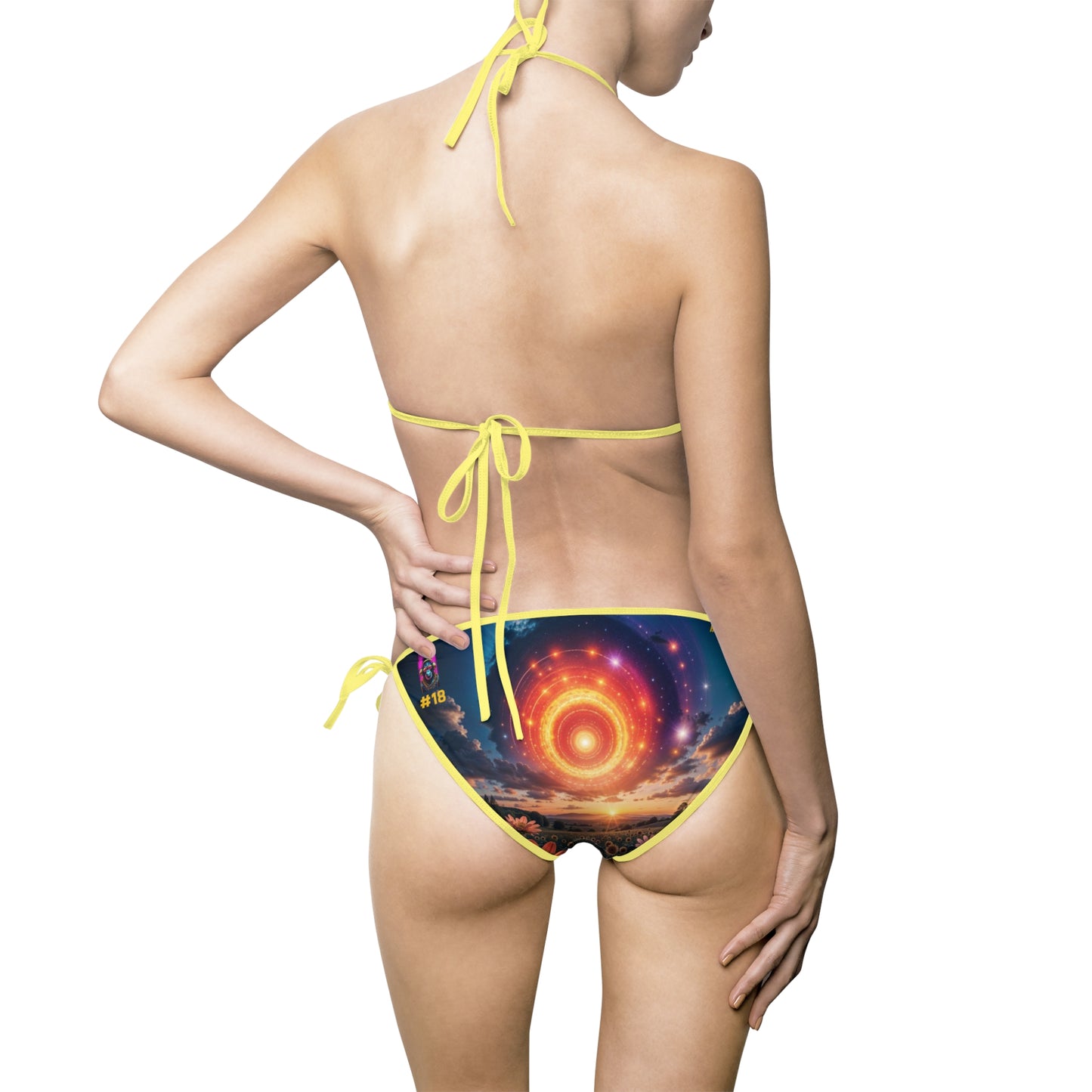 18. Galactic Flower Power - Women's Bikini Swimsuit